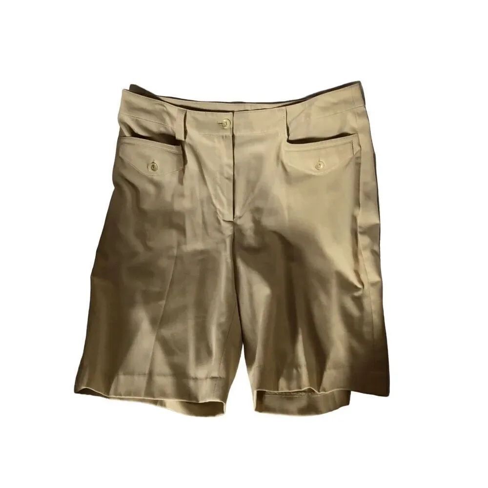 EP Pro Tour Women's Tan Polyester And Spandex Blend Golf Shorts Size 8
